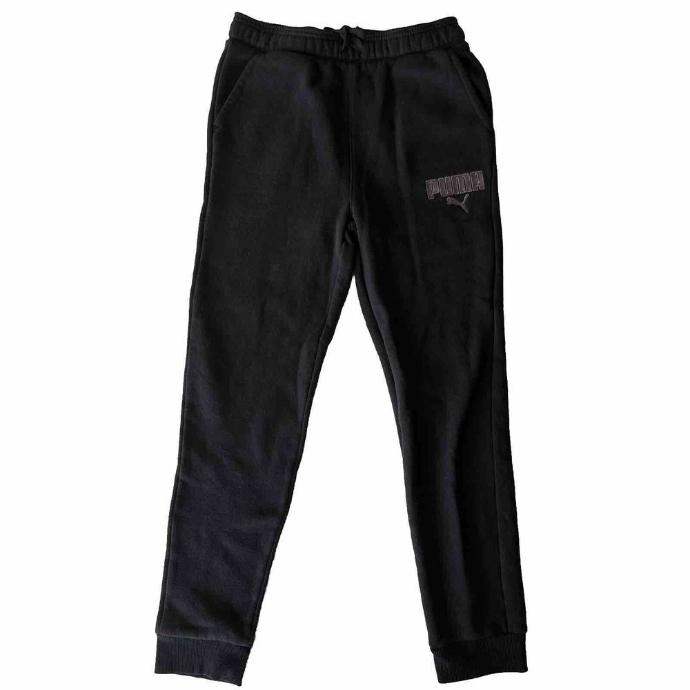 Puma Kids Black Sweatpants Boys Size Unisex‎ Kids L 14/16 Joggers w/ Pockets